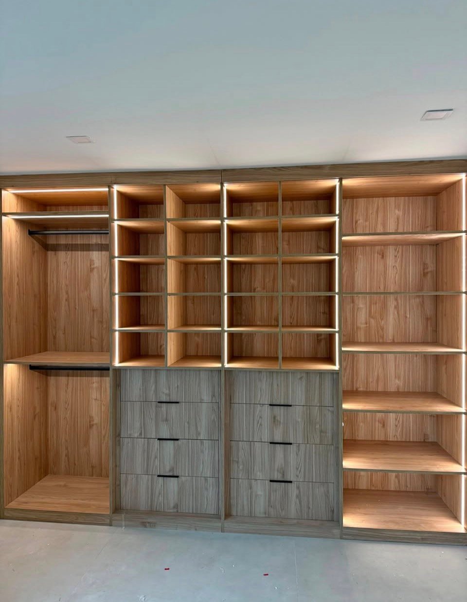 Luxury Walk In Closet Led Lighting Boca Raton M11 - M11 Design Group Custom Millwork South Florida