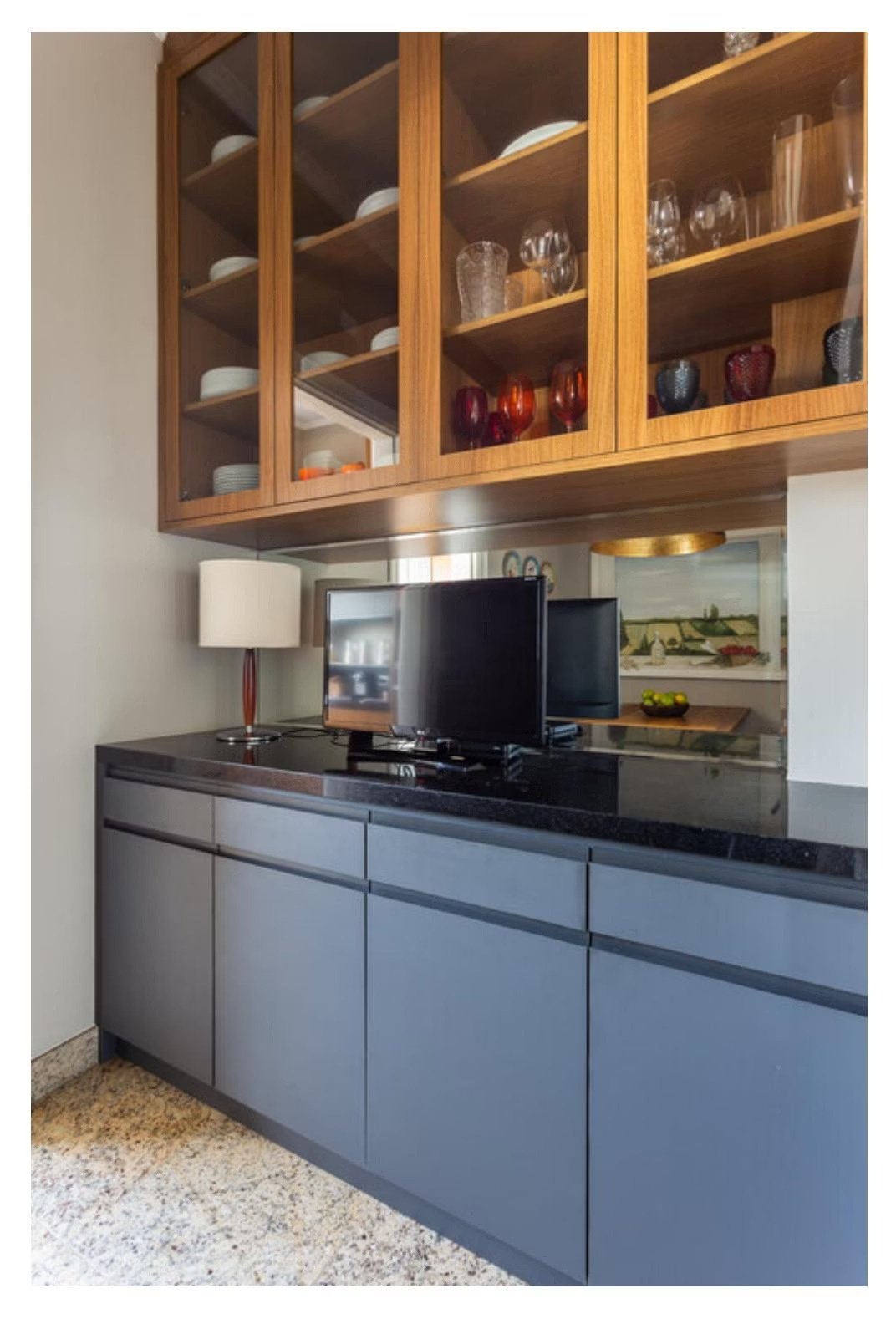 Custom cabinetry and beverage bar