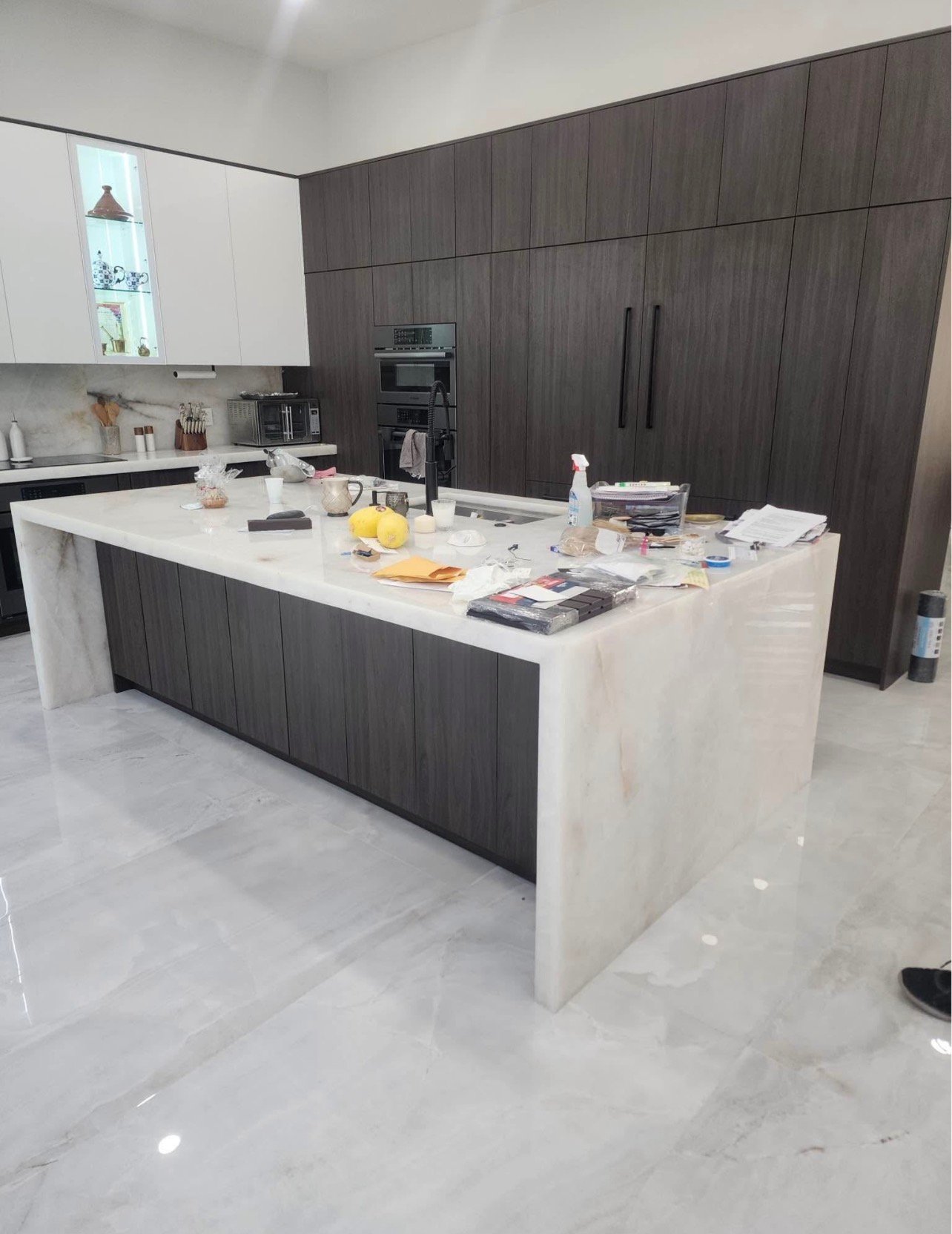 Custom kitchen cabinetry designed and installed by M11 Design Group in a South Florida home